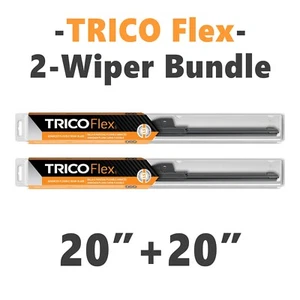 Juego de 2 limpiaparabrisas Driver+Pasager: cuchillas de haz Trico Flex 20"+20" 2001-2004 18-200 x2 - Imagen 1 de 18
