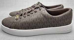 Scarpa sneakers Michael Kors Keaton stringata marrone taglia 6,5 M - Foto 1 di 8