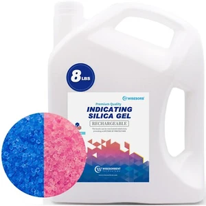 Deshumidificador desecante reutilizable de 8 libras cuentas de gel de sílice azul a rosa - Imagen 1 de 9