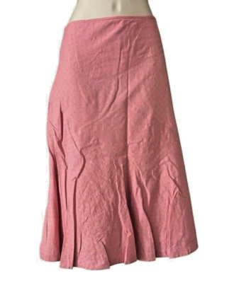 Falda de mezclilla para mujer Calvin Klein vintage rosa forrada línea A talla 4 Foto 1 de 4