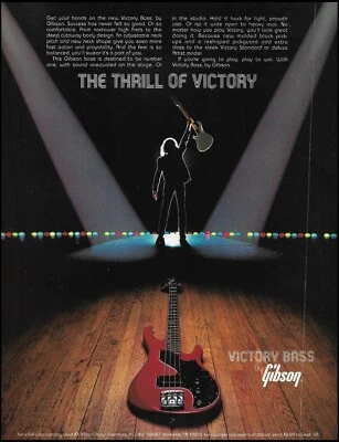 1982 Gibson Victory bass ad 8 x 11 guitar advertisement print - Image 1 of 3