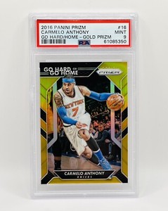 Carmelo Anthony 2016 Prizm Go Hard Or Go Home-GOLD Prizm No.16 #5/10 PSA 9 POP 1