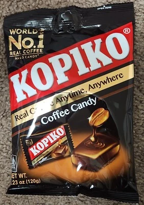 Caramelo de café Kopiko 4,23 oz (120 gms.)-Worl'd No. 1 caramelo duro de café real Foto 1 de 2