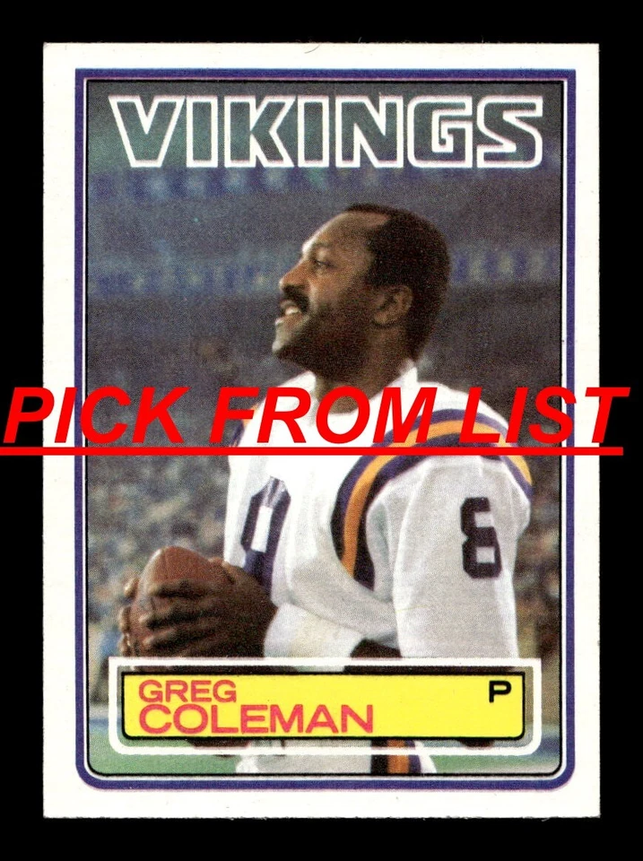 1983 Topps Football 5-197 EX-MT/NM Pick From List All PICTURED aa7 - Image 1 of 1