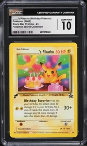 2000 POKEMON WORLD COLLECTION BIRTHDAY PIKACHU #24 CGC 10 GEM MINT #4271378069 - Picture 1 of 2