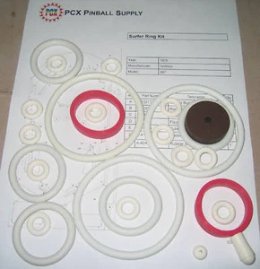 Kit de anillo de goma Gottlieb Surfer 1976 pinball - Imagen 1 de 1