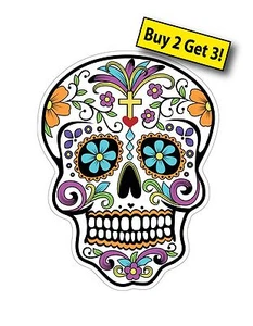 Day of the Dead Dia De Los Muertos Design Vinyl Decal Sticker 3.25 x 4.5 p208 - Picture 1 of 1