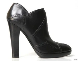 ALAIA Cuero Negro Botín 38 US 8 BOTINES Zapatos Nuevos $1630 - Imagen 1 de 5