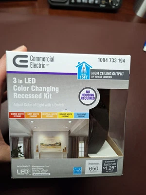 Borde empotrado LED genuino eléctrico comercial que cambia de color 3" 1004 733 194  Foto 1 de 4