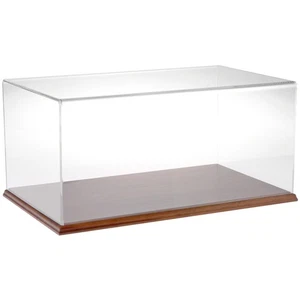 Plymor Clear Acrylic Display Case with Hardwood Base, 20" W x 12" D x 9" H - Picture 1 of 2