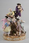 O55D23- Meissen Porzellan große Figurengruppe Knaufzeit 1.Wahl