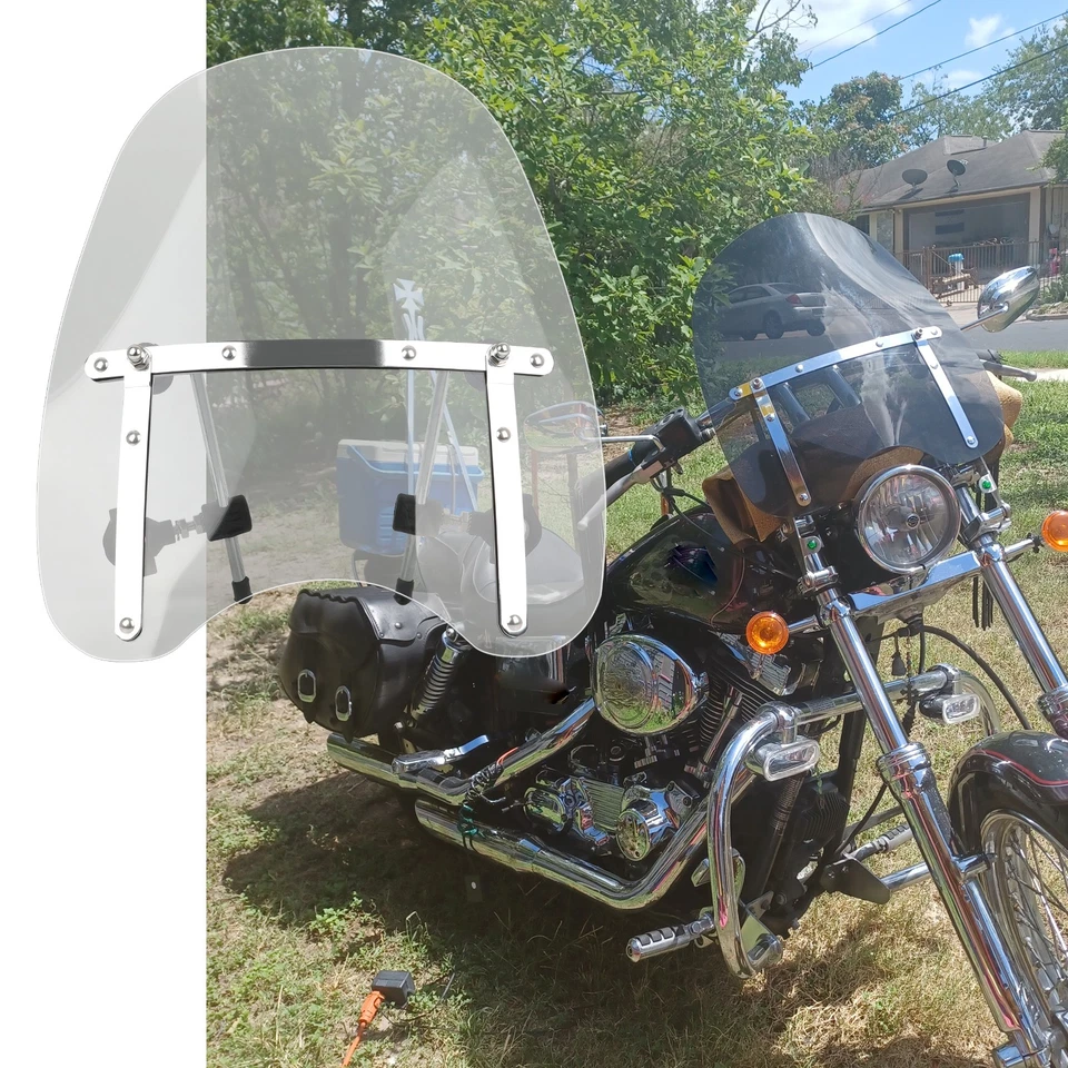 Дымчатое лобовое стекло 18 x 16 дюймов руль 7/8 дюйма и 1 дюйм для Harley Davidson Softail на заказ - Изображение 1 из 4