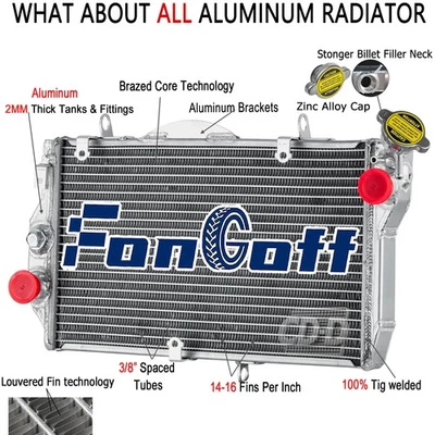 Radiador de aluminio con inyección de combustible Fit 1997-2003 Honda CBR1100 CBR1100XX Blackbird Foto 1 de 4