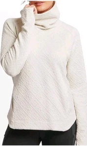NWT Sherpa Adventure Gear Nyano Pullover Cowl Neck Shirt Pockets Ivory Women's L - Picture 1 of 7