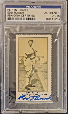 1978 Dover Edd Roush HOF signed PSA DNA - Image 1 of 2