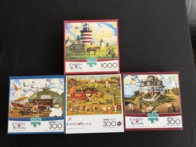 Buffalo Charles Wysocki 300 Piece Puzzles Plus Bonus-4 Puzzles - Image 1 of 4
