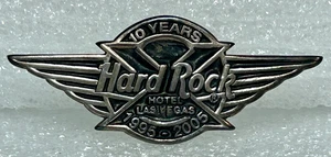 Hard Rock Hotel Las Vegas 10th Anniversary Wings Pin .925 Sterling Rare 2005 - Picture 1 of 4