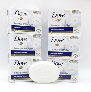 Dove Soap Bars Deep Moisturising  Beauty Cream Set of  6 x 90G CLASSIC FORMULA - Picture 1 of 7