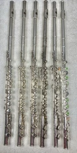 LOT OF 6 FLUTES - 2 GEMEINHARDT, SELMER, YAMAHA, ARTLEY, ALLORA - Picture 1 of 12