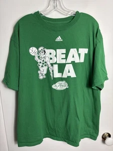 Adidas Boston Celtics 2008 NBA Finals Beat LA T-Shirt Men's L Paul Pierce Kobe - Picture 1 of 12