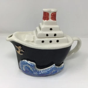 TETERA HARRODSQE2 Ship porcelana por Tony Carter Inglaterra años 50’s - Imagen 1 de 6