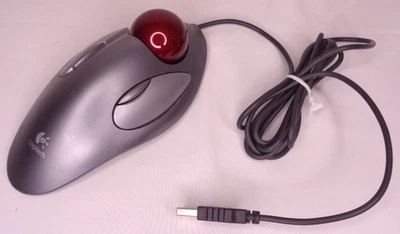 Logitech TrackMan Marble USB TrackBall Mouse T-BC21 - Tested and Working - Image 1 of 4