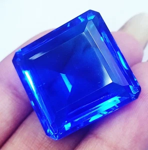 Loose Gemstone 52.20 Ct Brazilian Deep Blue Topaz Octagon Shape With Certificate - Picture 1 of 6