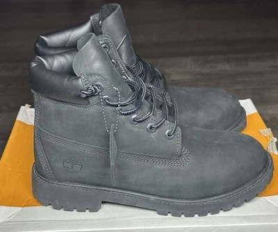 Timberland 6" pulgadas Premium Bota Impermeable TB012907 Negro Nubuck Niño Talla 7 M Foto 1 de 4