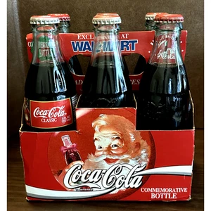 Paquete de 6 botellas vintage de Coca-Cola de 8 oz - Santa Navidad - exclusivo de Walmart - Imagen 1 de 7