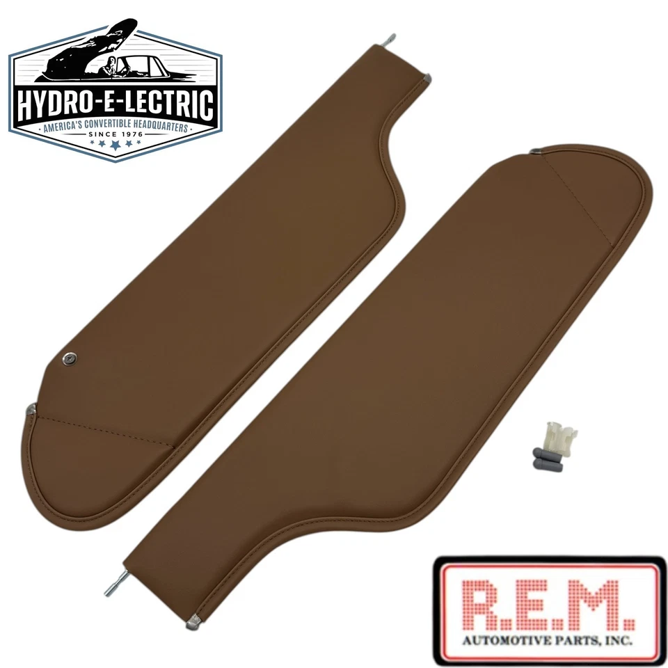 Light Saddle Vinyl Sun Visors- 1971-1975 Pontiac Grandville/Catalina Convertible - Image 1 of 1