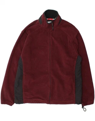 IZOD Mens Fleece Jacket UK 40 Large Burgundy Colourblock Polyester DG47 - Image 1 of 3