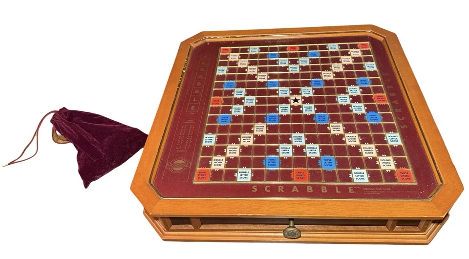 Vintage Scrabble Game Gold Tiles Collection Edition Franklin Mint 94 Gold Pieces - Image 1 of 4