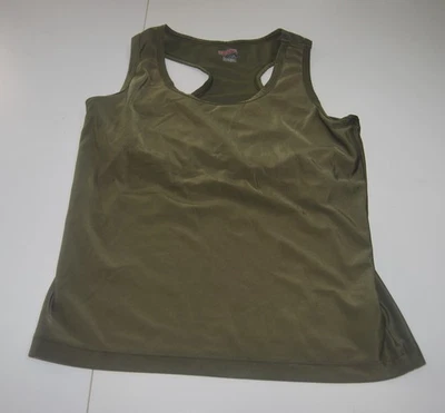 Soffe Dri Green  Racer Back Tank Top Lined Bust Size Womens Medium - Image 1 of 4