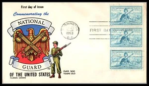 1953 U S National Guard 3c Sc 1017 unaddressed FDC with Fluegel cachet (H16 - Picture 1 of 1