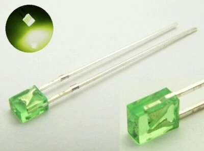 LED 2x3mm rechteckig klar diffus flach 2x3x4mm LEDs 10 20 50 100 Stück oder Set - Bild 1 von 4