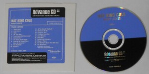 Nat King Cole - Night Lights - 2001 U.S promo cd card cover  