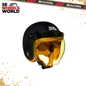 Royal Enfield Casco Moto Urbano Moto Negro Mate Grande-600MM - Imagen 1 de 6