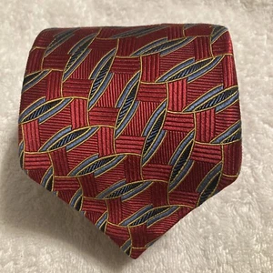 JOS. A. BANK Signature Collection Herren Seidenkrawatte USA Geometrisch Rot/Blau. - Bild 1 von 6
