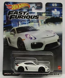 HOT WHEELS FAST & FURIOUS PORSCHE 718 CAYMAB GT-4 2022 BIANCO 4/5 - Foto 1 di 2