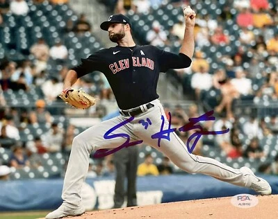 Sam Hentges Signed Autographed Cleveland Guardians 8x10 Photo PSA/DNA - Image 1 of 2