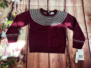 Edgehill Collection Toddler's Sweater in Burgundy Size 3T - Picture 1 of 3