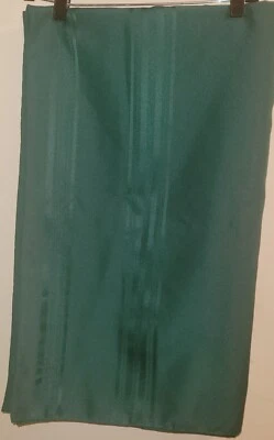 Holiday Tablecloth Hunter Green Striped Polyester Rectangular Approx 100"x60" - Image 1 of 4