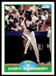 1989 Score #10 Darryl Strawberry - New York Mets