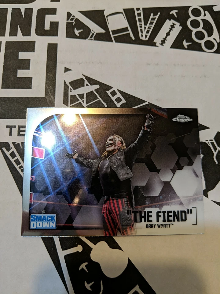 #15 THE FIEND BRAY WYATT 2020 Topps Chrome WWE REFRACTOR hot card - Image 1 of 3