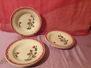 Série de 6 assiettes creuses Digoin Sarreguemines Aude Lot 1 - Picture 1 of 4