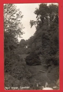 WILTSHIRE   LAVINGTON.    TROUT STREAM.  RP. + COTTAGE NR SALISBURY DEVIZES - Picture 1 of 1