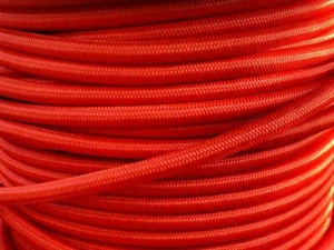 25' of NEW 18/3 SVT RED Nylon Fabric Cloth Pendant Lamp CORD Wire - Picture 1 of 2