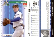 Matt Carson 2007 MultiAd Trenton Thunder #27 Card *AutographDen*