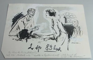 Franz BRAZDA (1903-1981): DIBUJO 1965 para novela de Irene MADUF (1931-2000) - Imagen 1 de 10