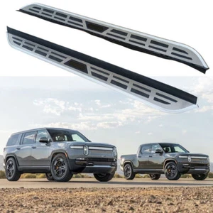 2PCS Silver Running Board fits for Rivian R1S R1T 2021-2024 Side Step Nerf Bar - Picture 1 of 7